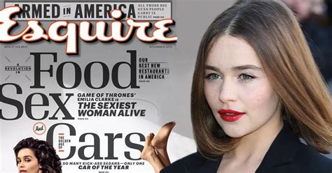 emilia clarke boobs|Emilia Clarke poses NAKED on bed as shes named Sexiest